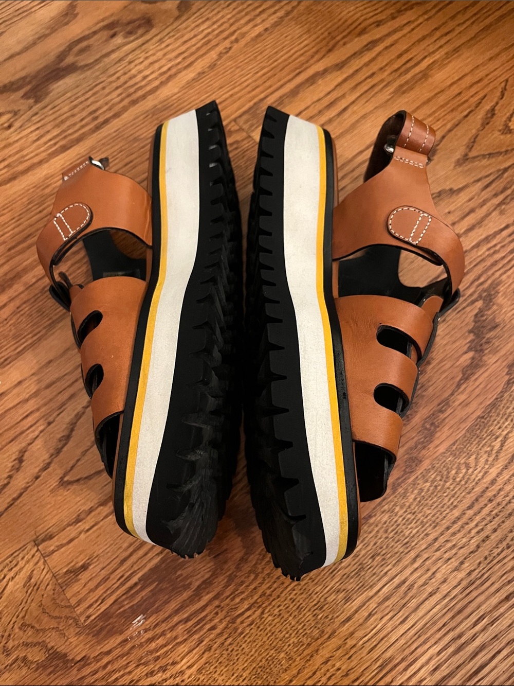 Labucq Boomer Tan leather fisherman sandal size 39 - Picture 3 of 9